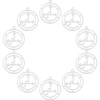 Stainless Steel Sigil of Lilith Pendants Hollow Charms Dangle Pendants Witchy Lilith Sigil Pendant for making kit