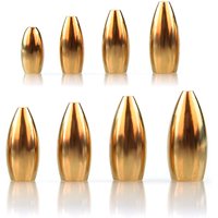 Brass Fishing Weights Bullet Sinkers Copper Slip Sliding Sinker Worm Weight for Texas Carolina Rigs Bass Fishing
