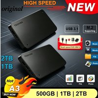 For Toshiba Canvio Basics A3 HDTB410YK3AA External Hard Drive USB 3.0 Portable HDD 500GB 1TB 2TB Black
