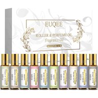 EUQEE 10 Bottles Women Fragrance Oil Gift Set Bubble Gum Jadore White Musk 10ml Roller Fragrance Oil For Diffuser Top Selling