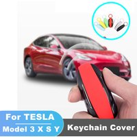 For Tesla Model 3 X S Y Car Key Fob Case Silicone Keychain Band Cover Protector Full Half Coverage Anti Scratch Soft Shell
