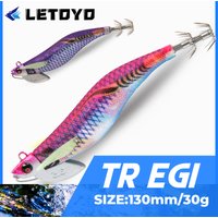 LETOYO 30g 130mm TR egi lure sinking squid jig luminous squid lure artificial bait for webfoot octopus fishing cuttlefish lure