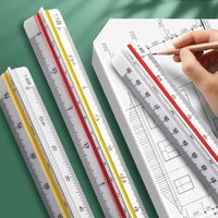 Three-edge Scale Triangle Large-Scale Drawing Indoor Architectural Drawing Magnifying Ruler Parallel T-shaped Ggarment Design