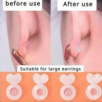 10pieces of silicone ear plugs suitable for heavy earring travel portable boxes, invisible support pad lifts suitable for earr