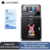 Anycubic Kobra S1 ACE 2 Pro Combo – wielokolorowa drukarka 3D o wysokiej precyzji, z konstrukcją Core XY, stabilną konstrukcją i maksymalną prędkością druku 600 mm/s.