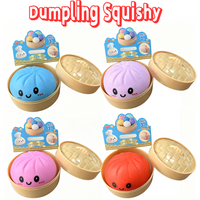 【New Upgraded】Colorful Simulated Dumpling Squishy Relaxing Relieve Anxiety Antistress Rebound Squeeze Reliever Toy