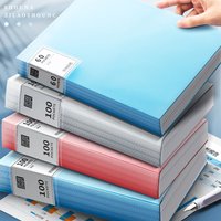 Simple 20/30/40/60/100 Pages A4 File Folder Large Capacity Waterproof Archives Bag Multifunctional Multilayer File Bag