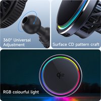 Qi2.2 Certified 25W for MagSafe Car Mount Charger Fast Wireless Charger Car Phone Holder Magnetic Phone Mount for iPhone 17/16