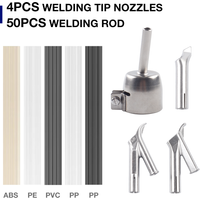 Hot Air Welding Nozzles Set, Standard Tubular Nozzle, Tacking Tip, 2Pcs Speed Welding Tips (Triangle + Round) for Plastic Welder