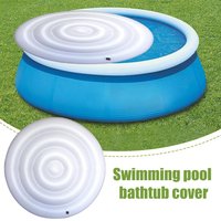 Outdoor Hot Tub Cover Inflatable Round Collapsible Pool Filler Dust Cover Insulation Cover Energy Saving Leakage Protection Cove