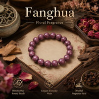 Fanghua Oriental Herbal Fragrance Bead Bracelet Handmade Stretch Charm Bracelet Purple Red Beads Women Men Jewelry Gift