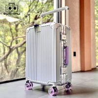 Women's Wide-Tube Telescopic Handle Luggage 2025 New Style 20-inch Carry-On Suitcase