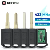 KEYYOU Remote Key 433Mhz For Opel Vauxhall Corsa C Combo TIGRA B MERIVA 2001-2004 5WK48668 2 Buttons