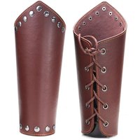 2pcs medieval leather glove braces black armband braces Renaissance knight leather braces Viking role-playing Halloween