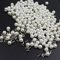 22-100 Sets Pearl Brooch Buttons No Sew Buttons Pearl Rivets Decor Buttons DIY Shirts Dress Shawl Hat for Women Clothing Decor