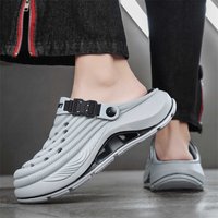 Cave shoes for men, summer outdoor wear, new beach toe cover, anti slip thick sole, foot feel slippers, men's outdoor sandals
