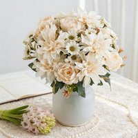 Artificial Flowers Silk Dahlia Rose Festival Home Room Table Garden Yard Arch Wedding Bridal Bouquet Party Diy Gifts Prop Decora