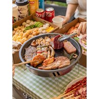 Outdoor Portable BBQ Grill Disposable Tea Cooking Camping Set No Smoke Carbon Full Set Chinese Style Food Grade for 2-3 People