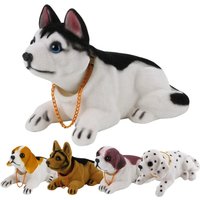 Creative Bobble Head Dog Figure Ornament Statue Cute Shaking Head Dog Car Ornament for Car Dashboard Tabletop Decoration Bobbing