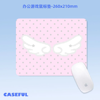 Leather Desk Pad Protector Pink Angel Wings Polka Dots Kawaii Mouse Pad Office Desk Mat Waterproof Non-Slip PU Desk Blotter Pad