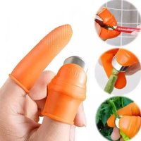 6Pcs Durable Silicone Vegetable Picking Artifact Reusable Multi-function Bean Picker Fruit Harvest Tools Fruit Vegetable Tools