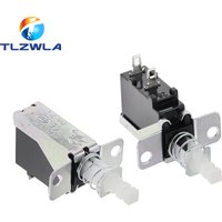 5PCS Straight Key Self-Locking switch KCD-A10 SW-3 A04 Power Switch 2Pin Outer Spring 5A For Range Hood