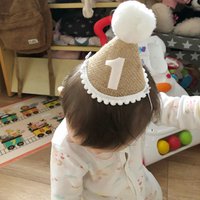Burlap Hat 1st Birthday Hat for Baby Newborn Boy Girl 1 2 3 Year Headband First Birthday Party Baby Shower Kids gift photo props