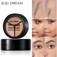 Full Coverage Concealer Palette, 3 Shade Face Corrector, Under Eye Dark Circle Cover Makeup for Women