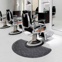 3'x5' Salon Floor Mat, 18mm Thick Hair Salon Anti-Slip Floor Mat, Waterproof Ergonomic Standing Mat (Square/Semi-Circle)