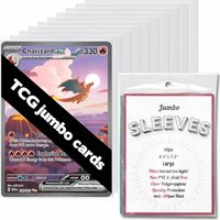 50PCS Jumbo Sleeves 5.4X7.5 Large Size Transparent Holder Protector For Pokemon Card Oversized Trading Game Sport Cards Toy Gift