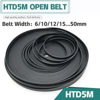 PU HTD 5M Open Belt 15mm 20mm 25mm 30mm HTD5M PU Open Belt 5M Polyurethane Steel Open Timing Pulley Belt HTD 5M Synchronous Belt