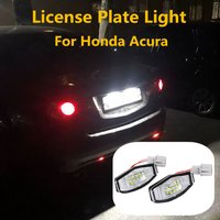 White Error Free LED Car License Plate Light Bulbs Accessories For Honda Odyssey Civic 7Th 8Th 9Th Gen Accord RL TL TSX MDX ILX