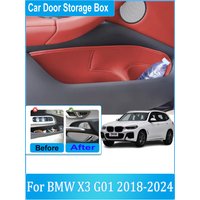 Car Door Storage Box For BMW X3 G01 Accessoire 2018 2019 2020 2021-2024 Auto Protective Door Slot Storage Pocket Organizer Boxes