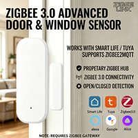 Zigbee3.0 Magnetic Door Window Sensor Open Closed Detector With APP Push Alert Required Zigbee Gateway For Smart Home Security