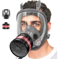 Full Face Gas Mask Survival Chemical Respirator with 40mm Filter Activated Carbon Filt Full Face Gasmask for Safety Protection
