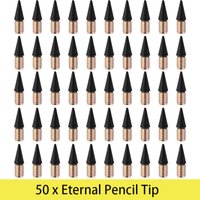 50Pcs Replaceable Everlasting Pencil Nib Pencil Tip Head for Unlimited Writing Everlasting Pen No Ink Pen