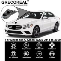 GRECOREAL 4K Dash Cam Front Rear 2160P WiFi Car Camera Dual Dashcam Plug Play Compatible with Mercedes Benz C Class W205 C-Class