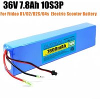 36V 7.8Ah 10.5Ah 18650 10S3P Li-ion Battery Pack for FIIDO D1/D2/D2S D4S Folding Electric Moped Urban Battery Pack