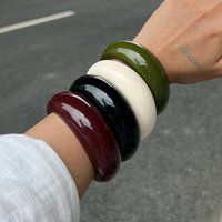 Fashion Exaggerated Geometric Bracelet for Women Boho Elegant Minimalist Unique Design Open Bangle Ins Style Daily Wear Jewelry