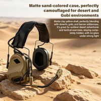 Taktisches Headset, Geräuschunterdrückung, Ohrenschützer, Helmhalterung, Dual DPS PTT für Schießen, Airsoft, Jagd