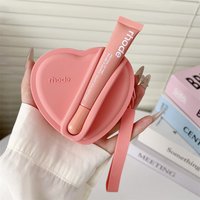 Cute 3D Love Heart Wallet Coin Purse Bag Rhode Daily Makeup Girl Gift Silicone Hot Brand Fashion Cosmetics Portable Lip Gloss