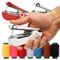 11pcs Handheld Mini Sewing Machine & Sewing Thread Set Portable DIY Tool for Household Clothes Thin Fabric Tailor Daily Use XJM