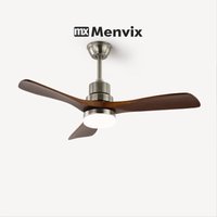 52 inch Wood Ceiling Fan with 3 Blade Remote Control Indoor Vintage for Patio Living Room Bedroom Office Ceiling Fan with Light
