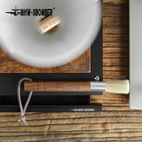 Moulin à café MHW-3BOMBER, brosse de nettoyage, dépoussiérage, brosse à expresso, accessoires pour la maison, outil de cuisine Barista, manche en bois et naturel