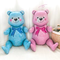 3D Standing Bear Foil Balloons Baby Girl Blue Pink Ball Boy 4D Bear Foil Balloons Birthday Baby Shower Decorations Kids Toys