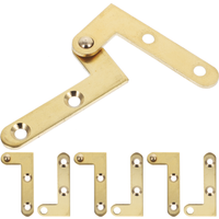 4 Sets Up and down Pivot Door Hinge Hinges for Kitchen Cabinets Fittings Rotating 360 Degree Copper Secret Rotatable