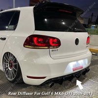 4 Fins Maxton Style Rear Bumper Splitter Diffuser ABS Body Kit Tuning For Volkswagen Golf 6 MK6 GTI 2009 2010 2011 2012 2013