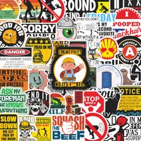 150pcs Funny Hard Hat Brand Sign Cool Stickers Construction Workers Helmet Motorcycle Car Tools Laptop Bicycle Gift Stickers