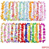 50 Pieces Garland Flowers Swimming Beach DIY Decoration Garlands Supply Outdoor Travel Wedding Graduation Party