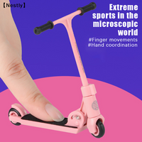 Kids Kick Scooter Finger BMX Foldable T-type Finger Scooter With Brake Educational Toys Finger Skateboards Fun Fingertip 〔Nest〕